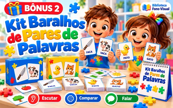 Arte do bônus 2: Kit Baralhos de Pares de Palavras