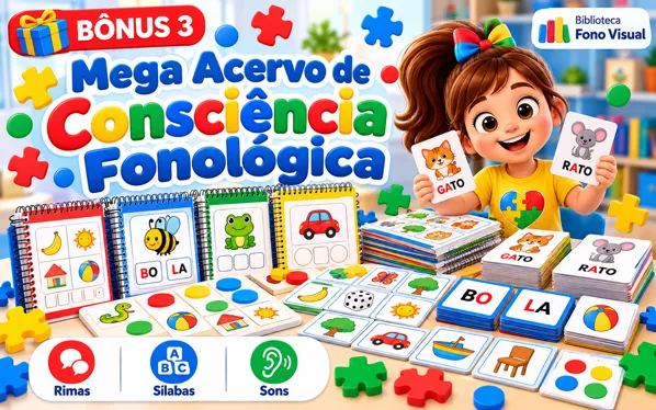 Arte do bônus 3: Mega Acervo de Consciência Fonológica