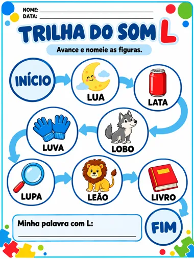 Página do material: trilha do som L